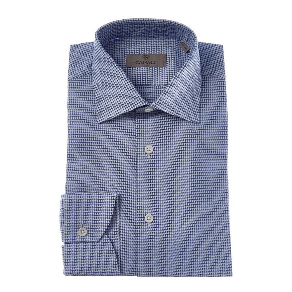 Canali Mens  Dress Shirt, Blue